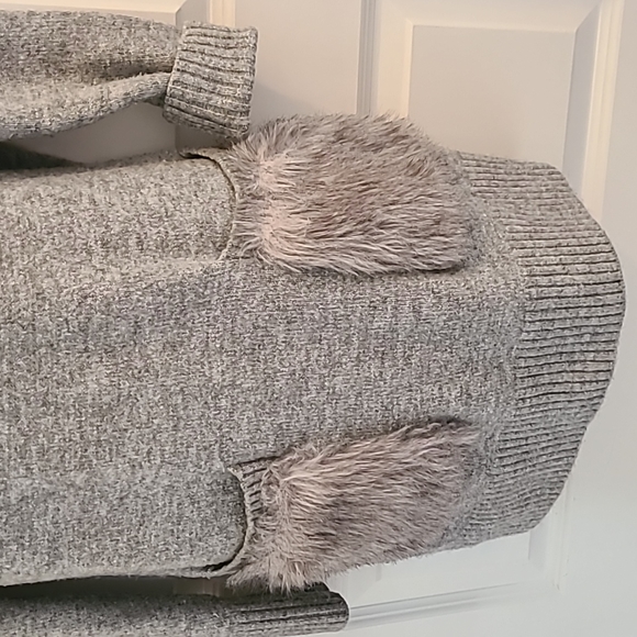 🧨SALE! Magaschoni Sweater Dress Faux Fur Pockets Tunic - Picture 3 of 8